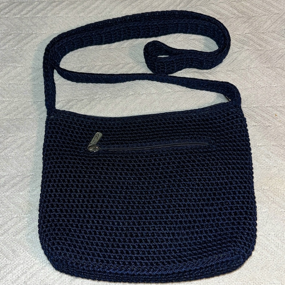 The Sak Navy Crocheted Crossbody or Shoulder Bag